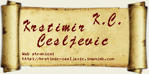 Krstimir Češljević vizit kartica